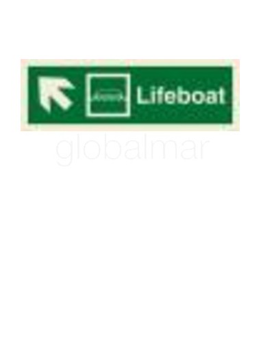 direction-sign-arrow,-45deg-up(l)/lifeboat-100x300mm