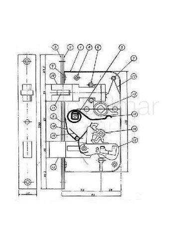 part-for-tumbler-mortise-lock,-ohs#2410-#(2)-15-tumbler---