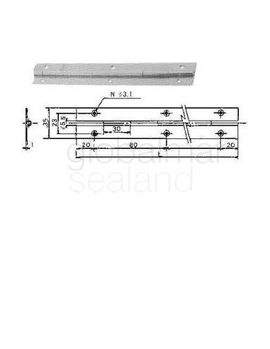 piano-hinge-for-small-cabinet,-brass-w36mm---