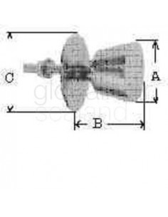 cabinet-knob-brass-w/flange,-knob-dia-16mm---