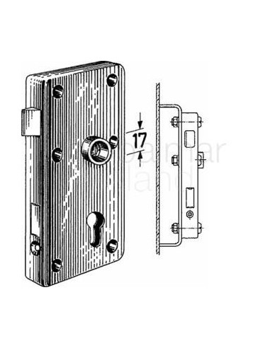 rim-lock-f/heavy-door-s.steel,-left-hand-outward-#3827z---
