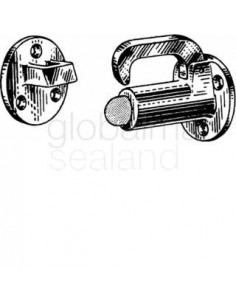 door-stop-w/catch-length-74mm,-brass-fixed-type-#236---