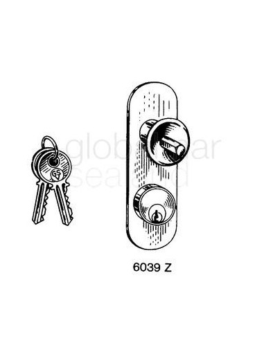 lock-cabinet-w/cylinder-#6039z,-knob-plate-w:30mm-left---