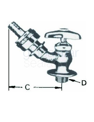 sill-cock-with-snap-on-hose,-coupling-13(1/2)---