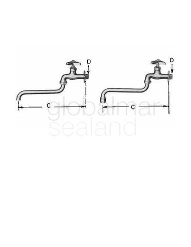 faucet-wall-w/underside-swivel,-spout-20(3/4)---