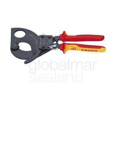 cutter-cable-insulated-ratchet,-2-stage-280mm-capacity-52mm---