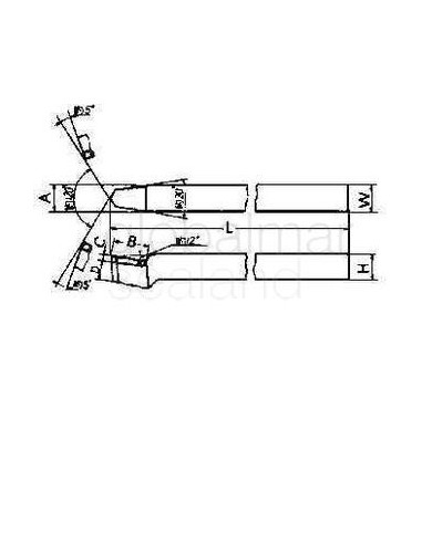 tool-bit-tip-welded-hss-point,-nose-straight-32-32x32x250mm---