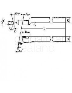 tool-bit-tip-welded-hss-knife,-left-hand-25-25x25x200mm---