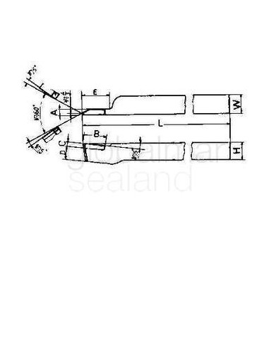 tool-bit-tip-welded-hss,-external-thread-32-32x32x250mm---