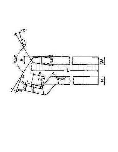 tool-bit-tip-welded-hss-point,-nose-straight20x25-20x25x250mm---