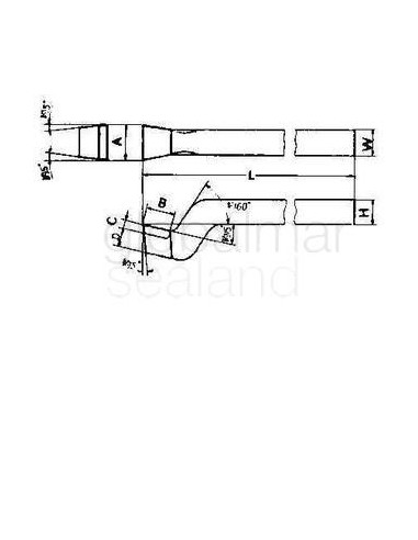 tool-bit-tip-welded-hss-square,-nose-straight-16-16x16x180mm---