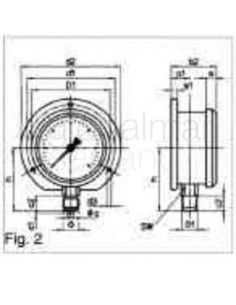 gauge-pressure-w/glycerine,-bottom/back--1-3bar-100mm-g1/2---