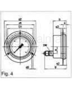 gauge-pressure-w/glycerine,-rear/front-0-40bar-100mm-g1/2"---