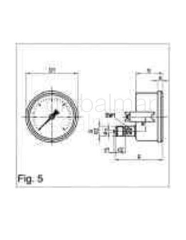 gauge-pressure-w/glycerine,-rear/u-clamp--1-9bar-80mm-g1/2---