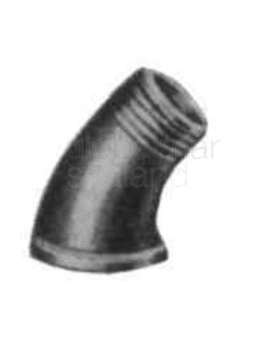 elbow-street-malleable-cast,-iron-black-45deg-1/4---
