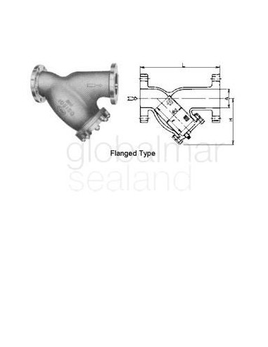 y-strainer-bronze-flanged-end,-10kg-15a---