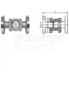 sight-flow-indicator-cast-iron,-flapper-type-flanged-150a---