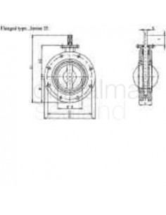 valve-butterfly-cast-iron-din,-flanged-type-#55-pn16-600mm---