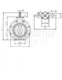 valve-butterfly-cast-iron-din,-mono-flanged-#56-pn10-400mm---