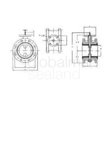 valve-butterfly-cast-iron-din,-flanged-short-#53-pn6-65mm---