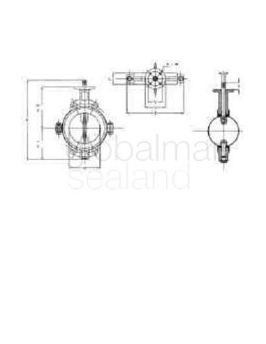 valve-butterfly-cast-iron-din,-teflon-lined-#58-125mm