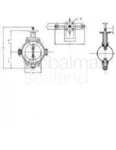 valve-butterfly-cast-iron-din,-teflon-lined-#58-500mm---