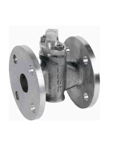 plug-valve-din-bronze-flanged,-pn10-2-way-#14-dn-100---