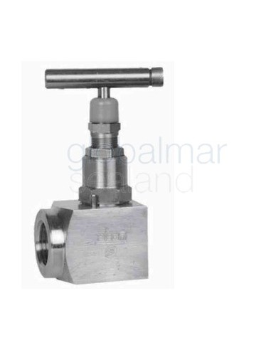 needle-valve-stainless-steel,-din-bspp-angle-#228s-1/4"---