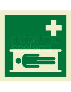 safety-sign-w/o-text-stretcher,-150x150mm