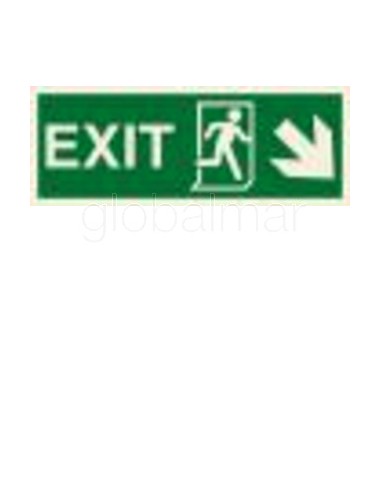 señal-imo-direction-sign-exit/arrow,-45deg-down(r)-100x300mm-4008gc
