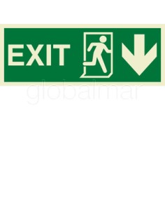 señal--exit(r)/arrow,-down-100x300mm-adhesiva-4004gc
