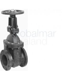 gate-valve-ansi-125-cast-iron,-bronze-trim-flanged-#1800-4"---