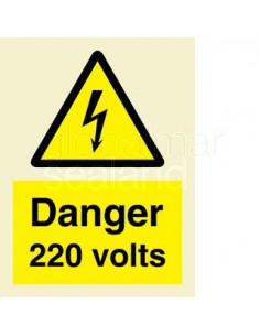 sign-white-vinyl-self-adhesive,-#7617-200x150mm-danger-220-volts