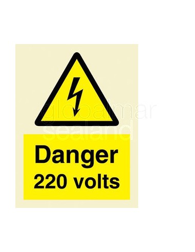 sign-white-vinyl-self-adhesive,-#7617-200x150mm-danger-220-volts