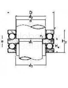 ball-bearing-double-thrust,-with-flat-seat-no.52205---