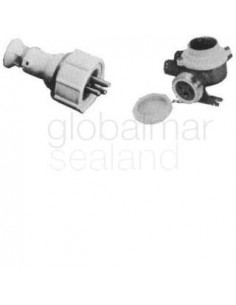 plug-watertight-3pin-hna,-cast-brass---