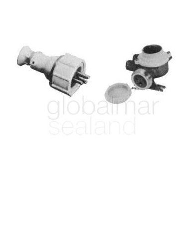 plug-watertight-3pin-hna,-cast-brass---