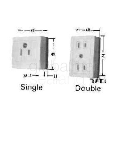 receptacle-cabin-surface,-single---