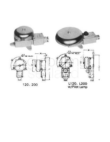 bell-alarm-watertight,-type#l120-w/pilot-lamp-ac110v---