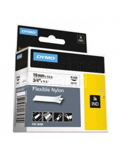 etiqueta-nylon-flexible-para-etiqueradora-cables-rhino-19x3,5-mm-ref-18489-dymo-blanco-sobre-negro