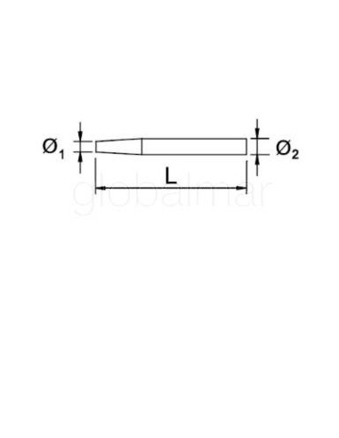 botador-conico--1.3/4"--250-x-26--mm-antichispa---al-bron-73579---egamaster