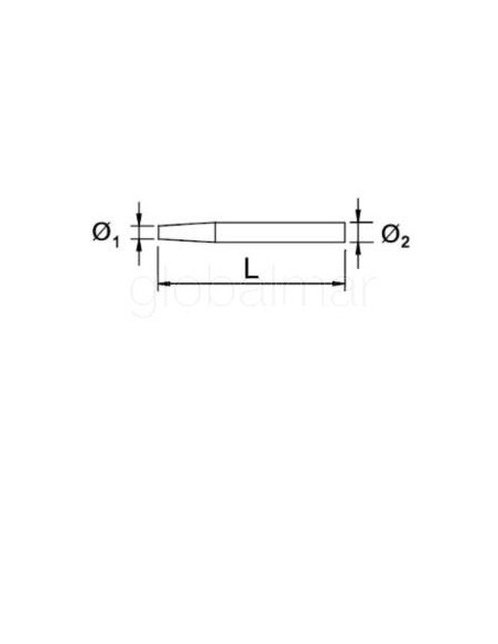 botador-conico--1.3/4"--250-x-26--mm-antichispa---al-bron-73579---egamaster