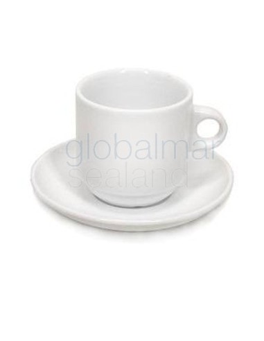 taza-cafe-c/plato-porcelana-blanca