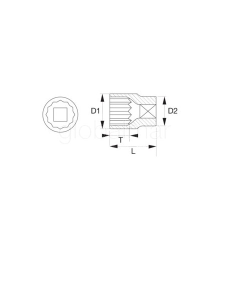 llave-vaso-3/8"---12-caras-de-9/16"-ref.--a7400dz-9/16"-bahco