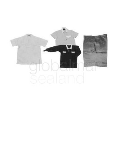 shirts-open-collared-khaki,-short-sleeves-size-l---