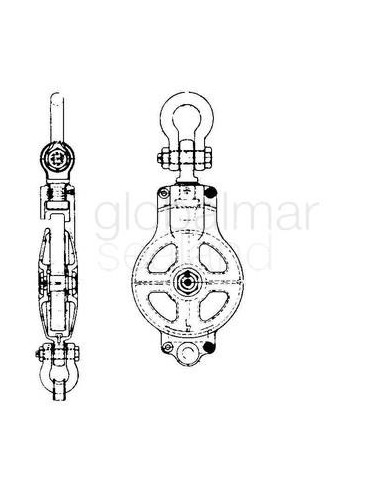 block-cargo-caststeel-w/becket,-jis-f3428-1rb-single-340mm---