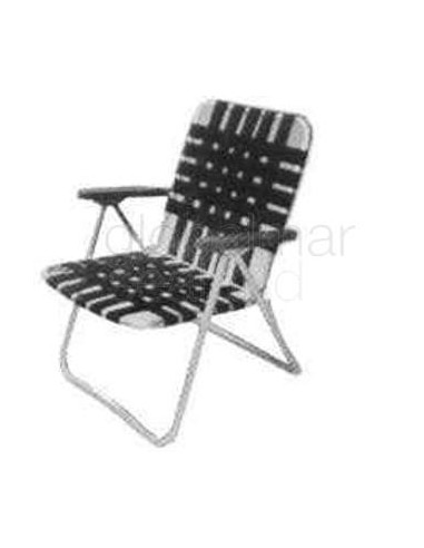 chair-folding-alum-pipe-frame,-with-armrest---