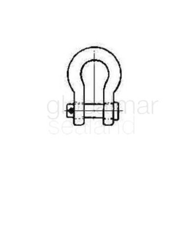 shackle-bow-flat-head-pin,-galv-jis-m-ba-44mm-swl-12.5ton---