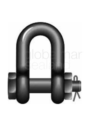 shackle-dee-w/safety-bolt-galv,-green-pin-g-4153-13.5mm-2ton---